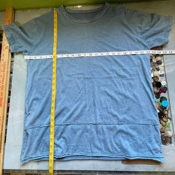 Pressbox Crewneck Short Sleeve T-Shirt Cotton Blend Blue Casual Size Medium - Picture 3 of 5